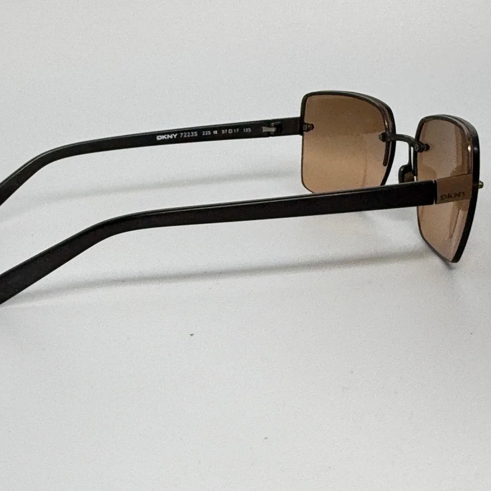 DKNY 7223S 225 Womens Brown‎ Rimless Square Sunglasses 57-17-135 21688